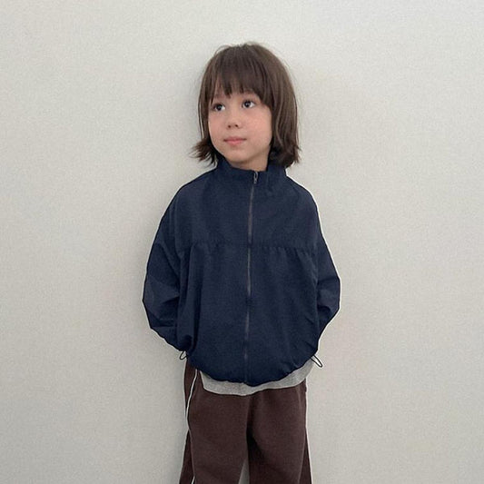 Rive Windbreaker Korean toddler jacket in cream made in Korea