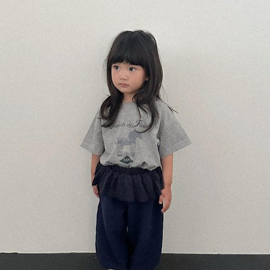 Maiden Short Sleeve Tee Korean toddler t-shirt in heather made in Korea