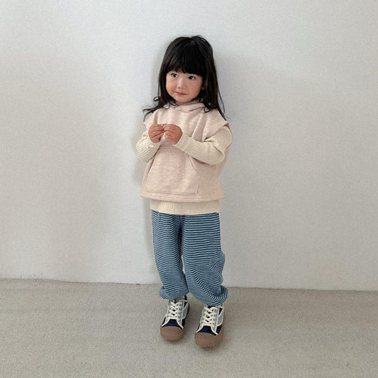 Jay Stripe Jogger Pants Korean toddler pants in blue made in Korea