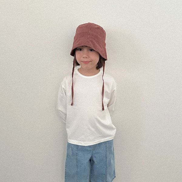 Chest Hat Korean toddler accessory in cream made in Korea