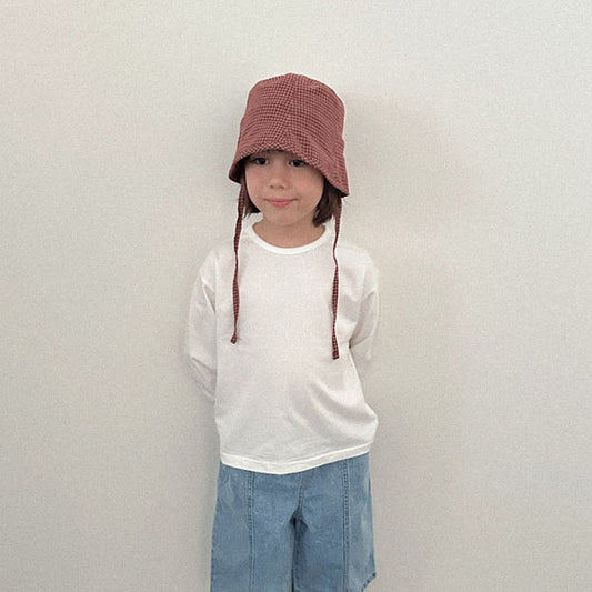 Chest Hat Korean toddler accessory in cream made in Korea