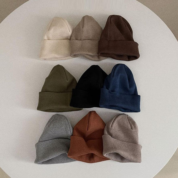 Cotton Beanie Korean toddler accessory in ivory made in Korea