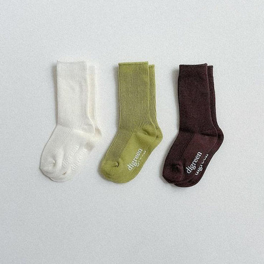 Light Green Socks Korean toddler accessory in set made in Korea