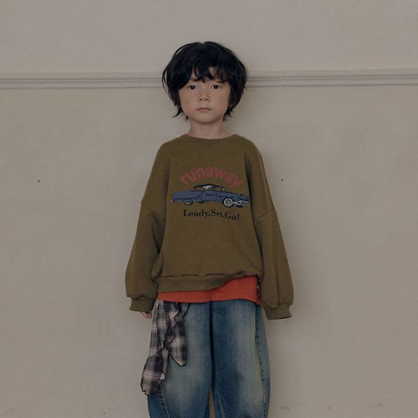 Root Sweatshirt Korean toddler sweater in pink made in Korea