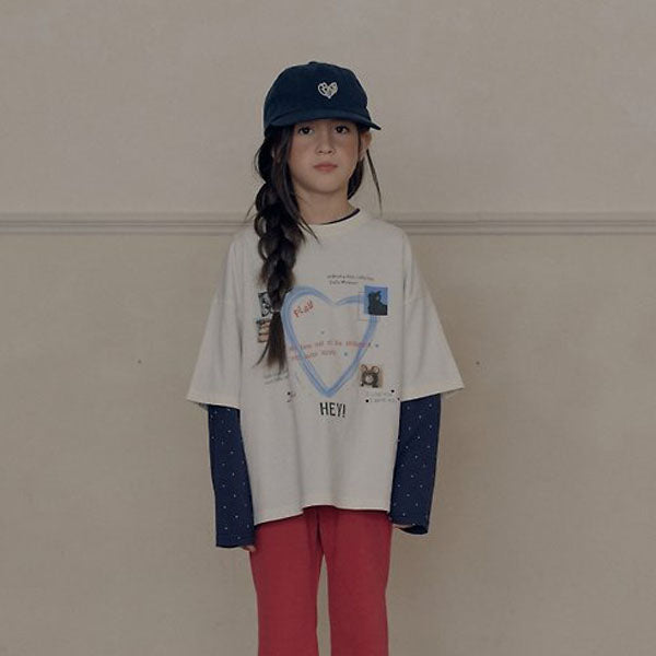Space Tee Korean toddler t-shirt in ivory made in Korea