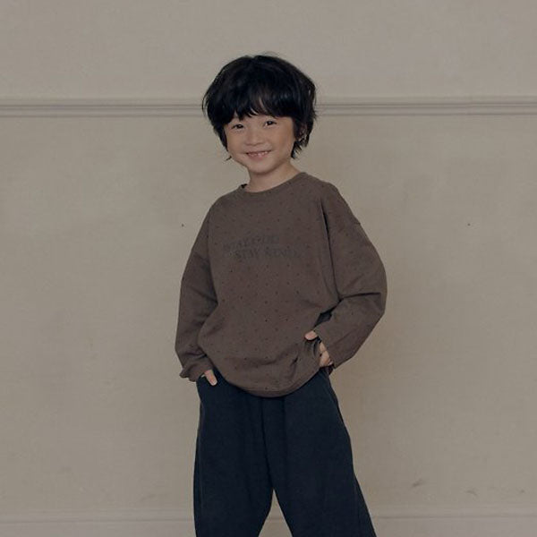 Mott Tee Korean toddler t-shirt in brown made in Korea