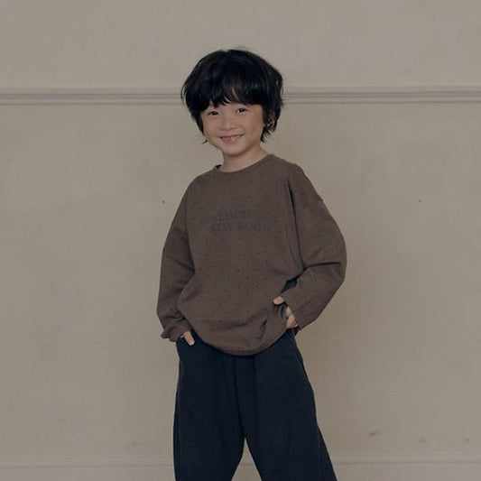 Mott Tee Korean toddler t-shirt in brown made in Korea
