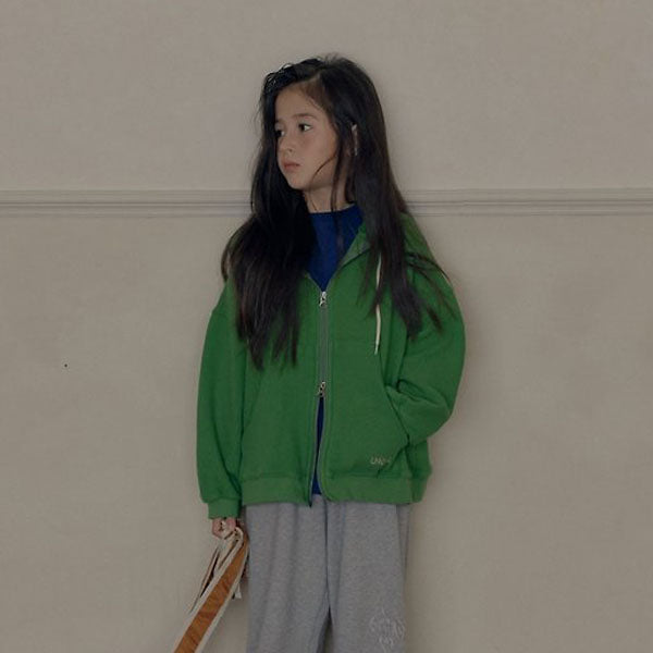 Unique Zip-Up Korean toddler jacket in blue made in Korea