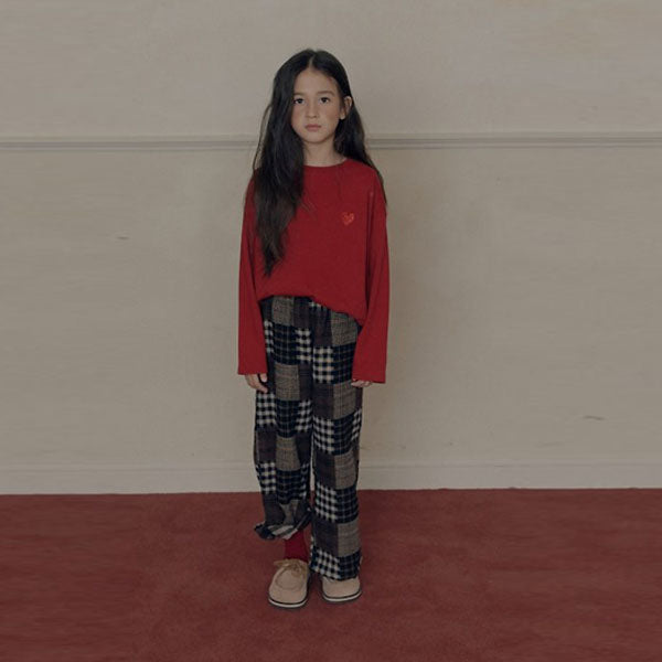 Pattern Pants Korean toddler pants in brown made in Korea