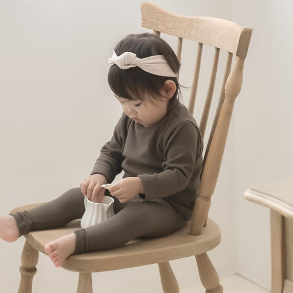 Emma Tee Korean infant t-shirt in cream made in Korea
