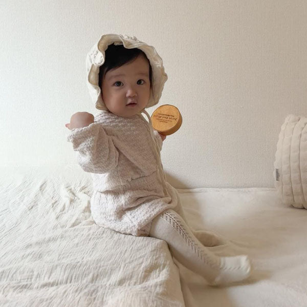 Toto Set Korean infant set in cream made in Korea