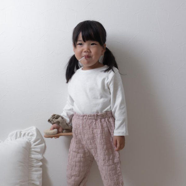 Bono Binding Tee Korean infant t-shirt in ivory made in Korea