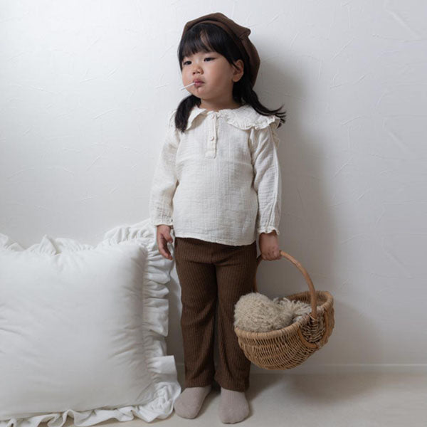 Play Leggings Korean infant pants in beige made in Korea