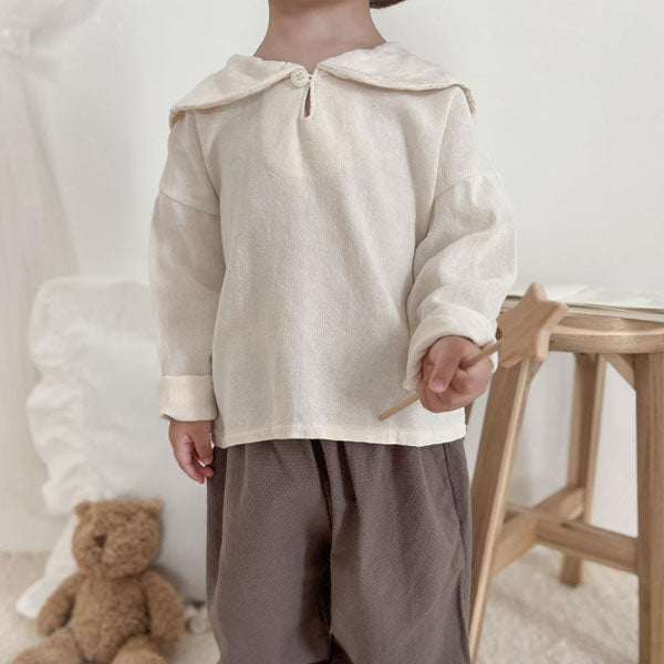 Sailor Blouse Korean infant blouse in cream made in Korea