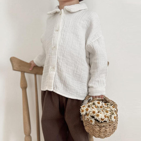 Sten Shirt Korean infant shirt in ivory made in Korea