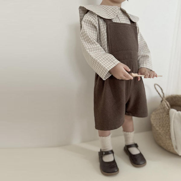 Seven Overalls Korean infant overall in beige made in Korea