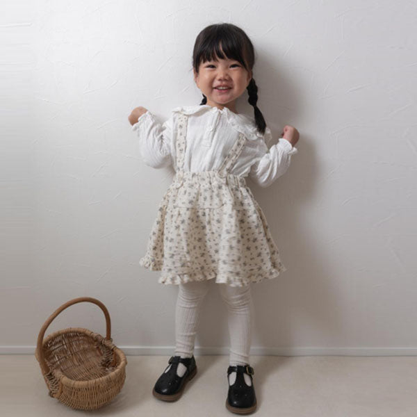 Lili Tiered Skirt Korean infant skirt in beige made in Korea