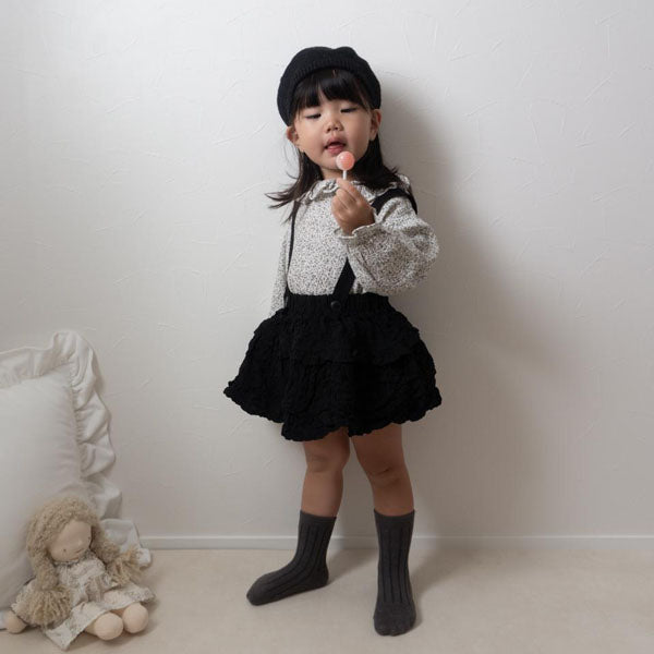 Saon Tiered Skirt Korean infant skirt in ivory made in Korea