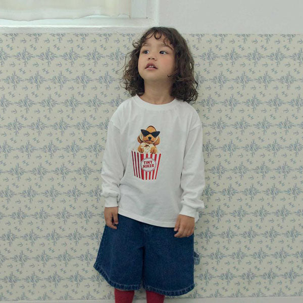 Popping Doggy T-Shirt Korean toddler t-shirt in pink made in Korea