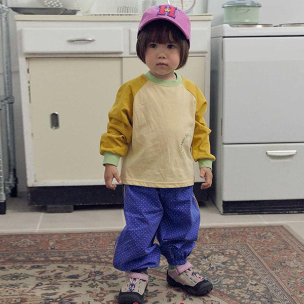 Nana Polka Dot Pants Korean toddler pants in black made in Korea