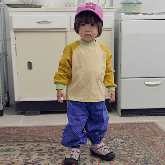 Nana Polka Dot Pants Korean toddler pants in black made in Korea