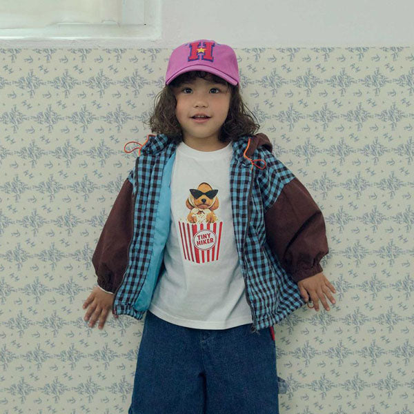 Pposigi Check Jacket Korean toddler jacket in blue made in Korea