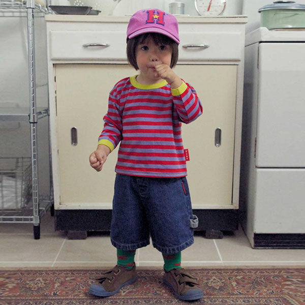 James Carpenter Cropped Jeans Korean toddler pants in deep blue made in Korea