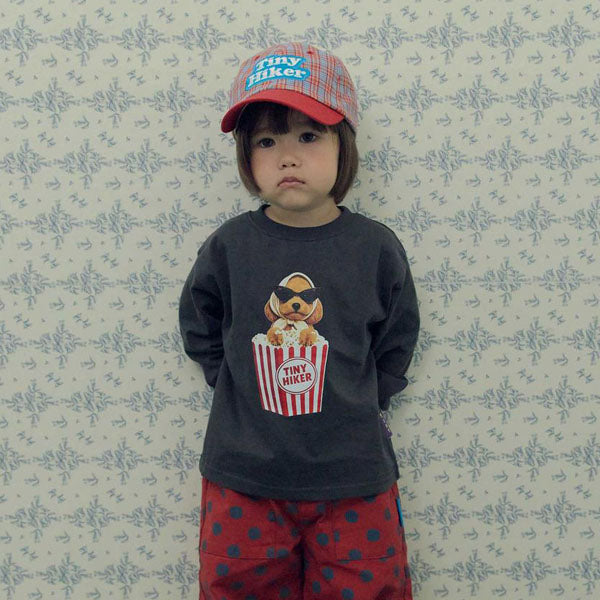 Autumn Check Ball Cap Korean toddler accessory in check made in Korea