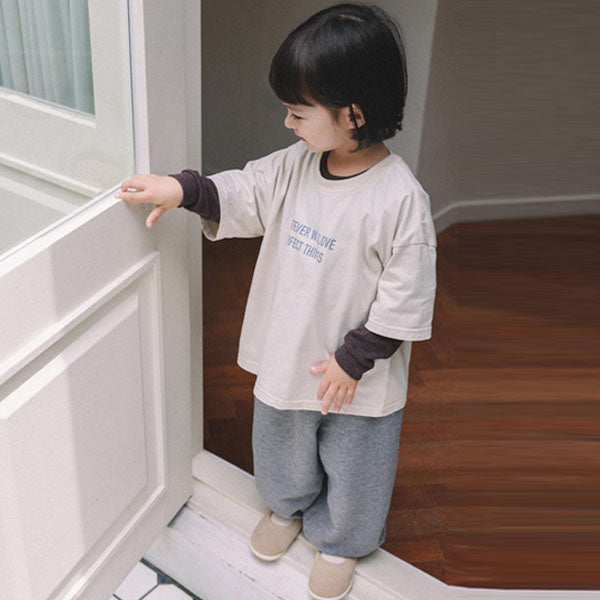 Color Jogger Pants Korean infant pants in heather made in Korea