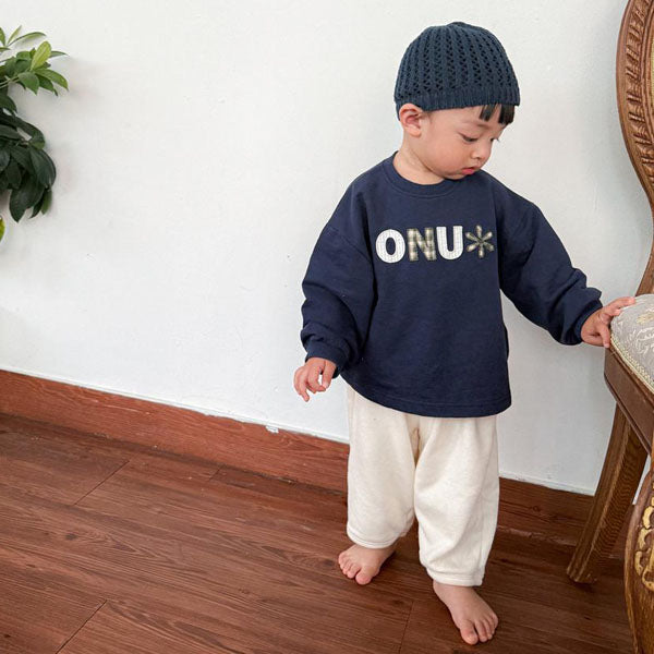 Cushion French Terry Pants Korean infant pants in ivory made in Korea