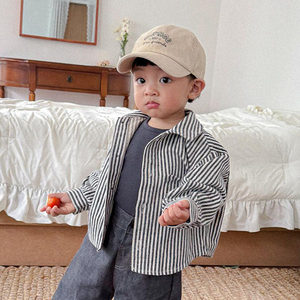 Bread Shirt Korean infant shirt in brown made in Korea
