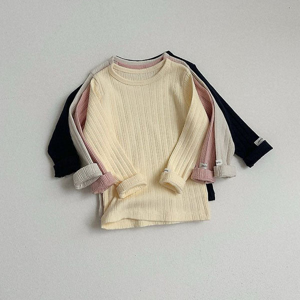 Hazel T-Shirt Korean toddler t-shirt in cream made in Korea