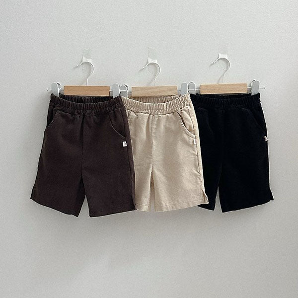 Corduroy Capri Pants Korean toddler pants in natural made in Korea