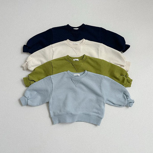 Bubble Sweatshirt Korean toddler sweater in cream made in Korea