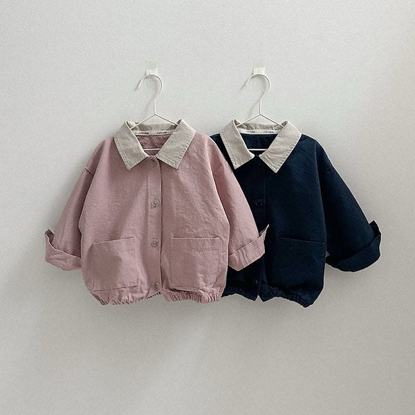 Balloon Work Jacket Korean toddler jacket in pink made in Korea