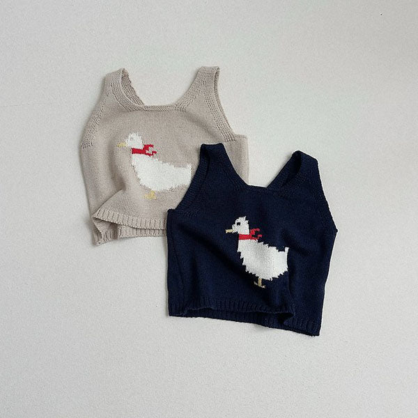 Ori Vest Korean toddler jacket in light beige made in Korea