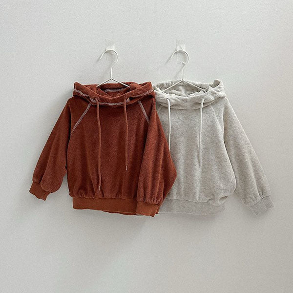 Winnie Terry Hoodie Korean toddler sweater in oatmeal made in Korea