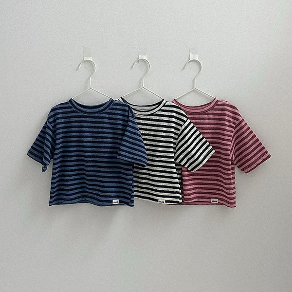 Cozy 3/4 Sleeve T-Shirt Korean toddler t-shirt in blue made in Korea