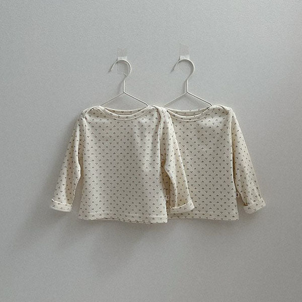 From Ribbed Tee Korean toddler t-shirt in blue floral made in Korea