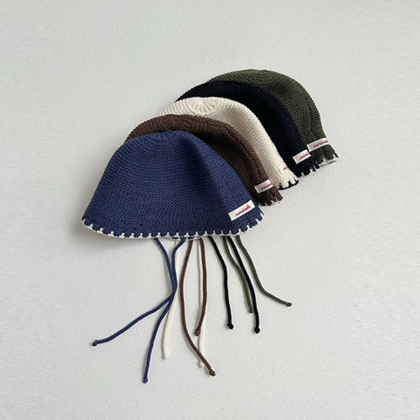 Mellow Bucket Hat Korean toddler accessory in cream made in Korea