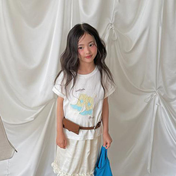 Western Short Sleeve Tee Korean toddler t-shirt in pony made in Korea