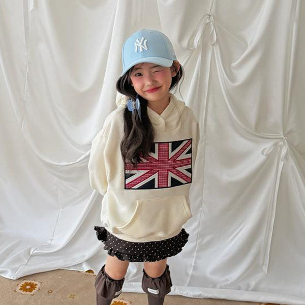London Punch Hoodie Korean toddler sweater in navy made in Korea