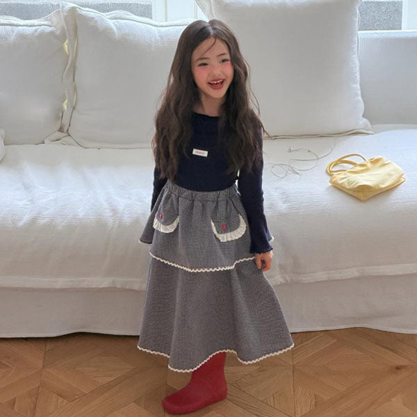 Momo Apron Skirt Korean toddler skirt in ivory made in Korea