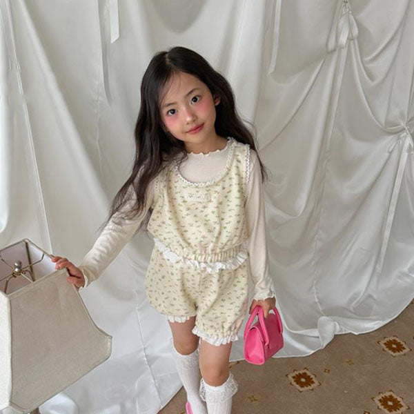 Lolo Rade Bustier Korean toddler tops in ivory made in Korea
