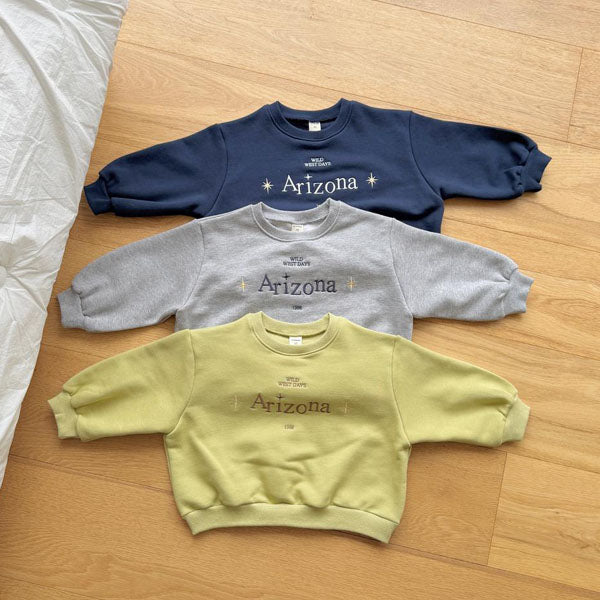 Arizona Sweatshirt - Adult Korean kids sweater in gray made in Korea