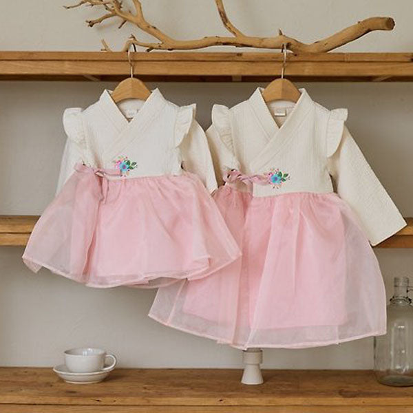 Assi Hanbok - Pink(Baby) Korean infant dress in pink made in Korea