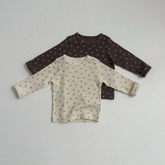 Latte T-Shirt Korean toddler t-shirt in cream made in Korea