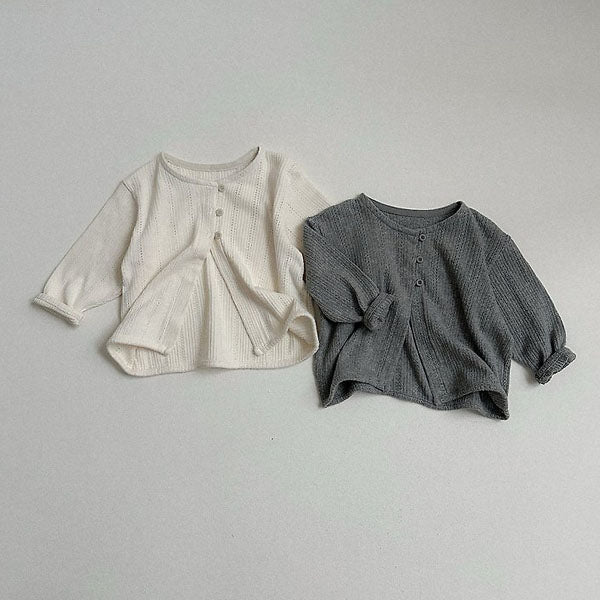 Madeleine Cardigan Korean toddler sweater in cream made in Korea