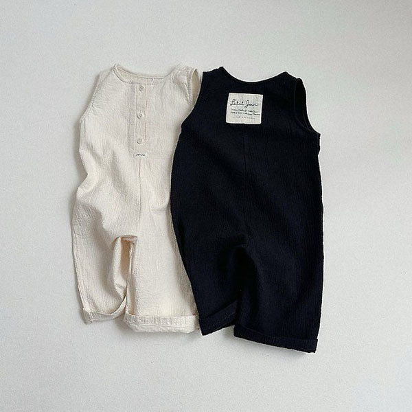 Mushroom Overalls Korean toddler overall in cream made in Korea