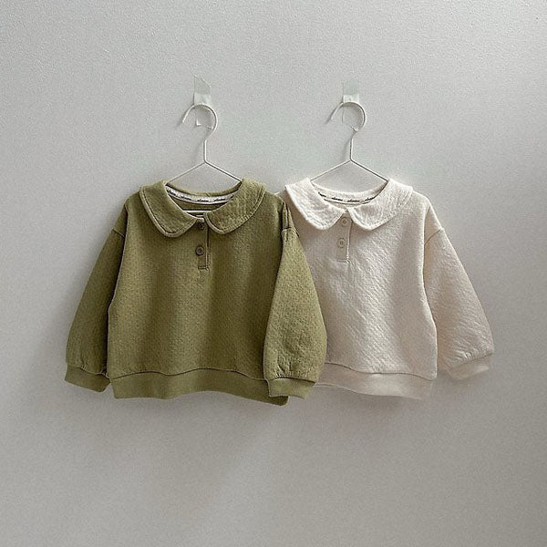 Butter Sweatshirt Korean toddler sweater in cream made in Korea